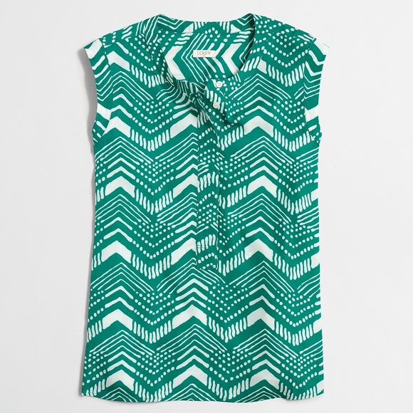 J.Crew Printed Sleeveless Popover Shirt Size 4 - Picture 1 of 6